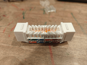 Photo of finished rollover keystone coupler.